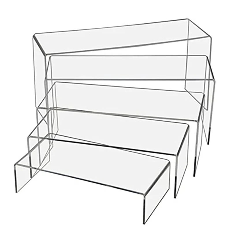 Pop Display Shelf - U Shape Acrylic Display Riser Stand,