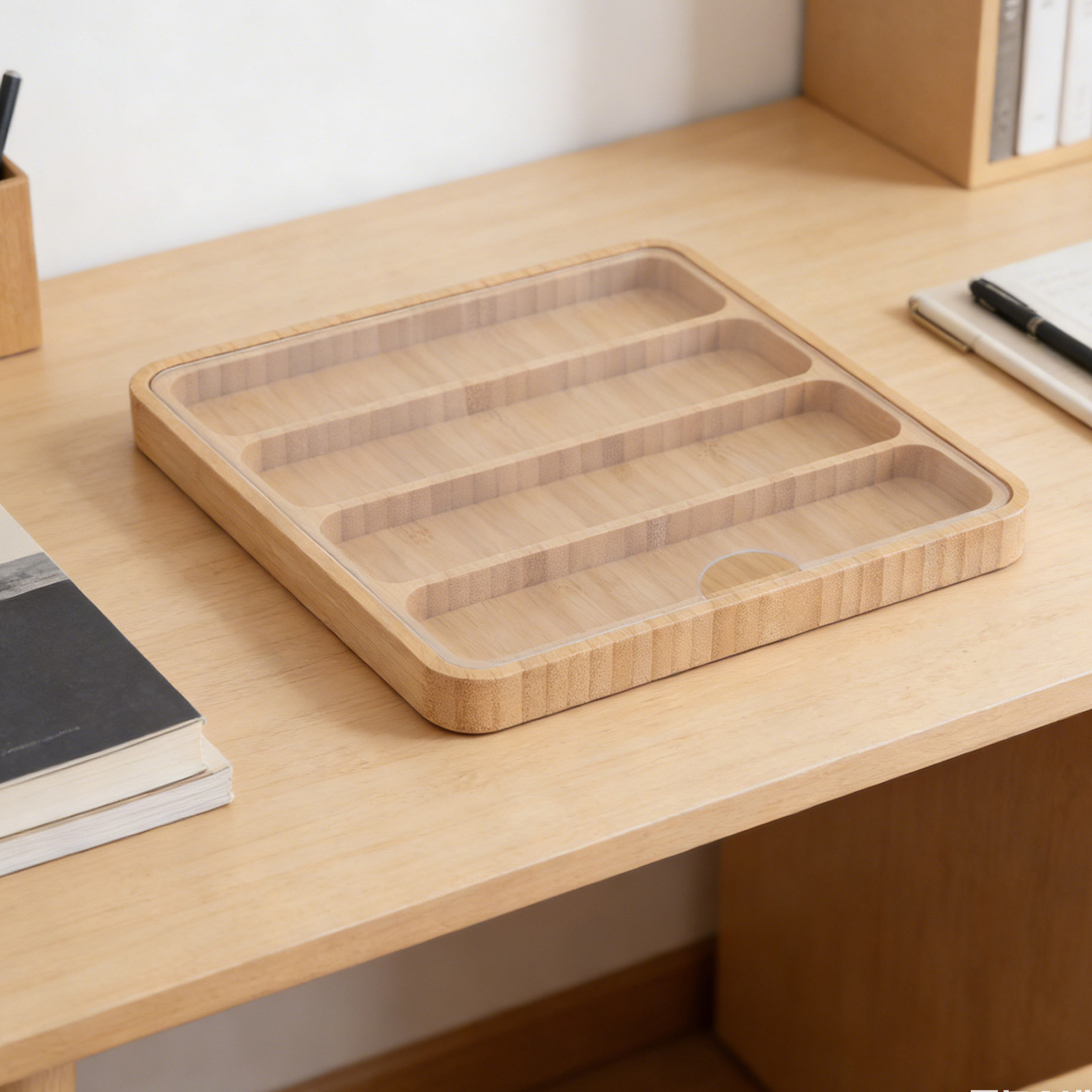 Display Case Acrylic - Bamboo Watch Band Storage Box with