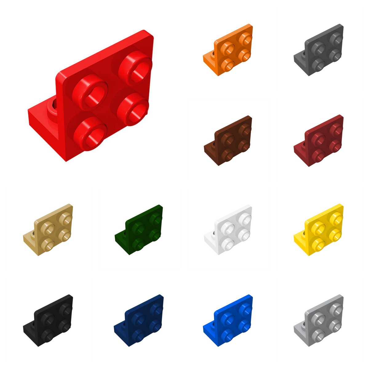 Lego Minifigure Holder - 50pcs 99207 Bracket 1 x 2