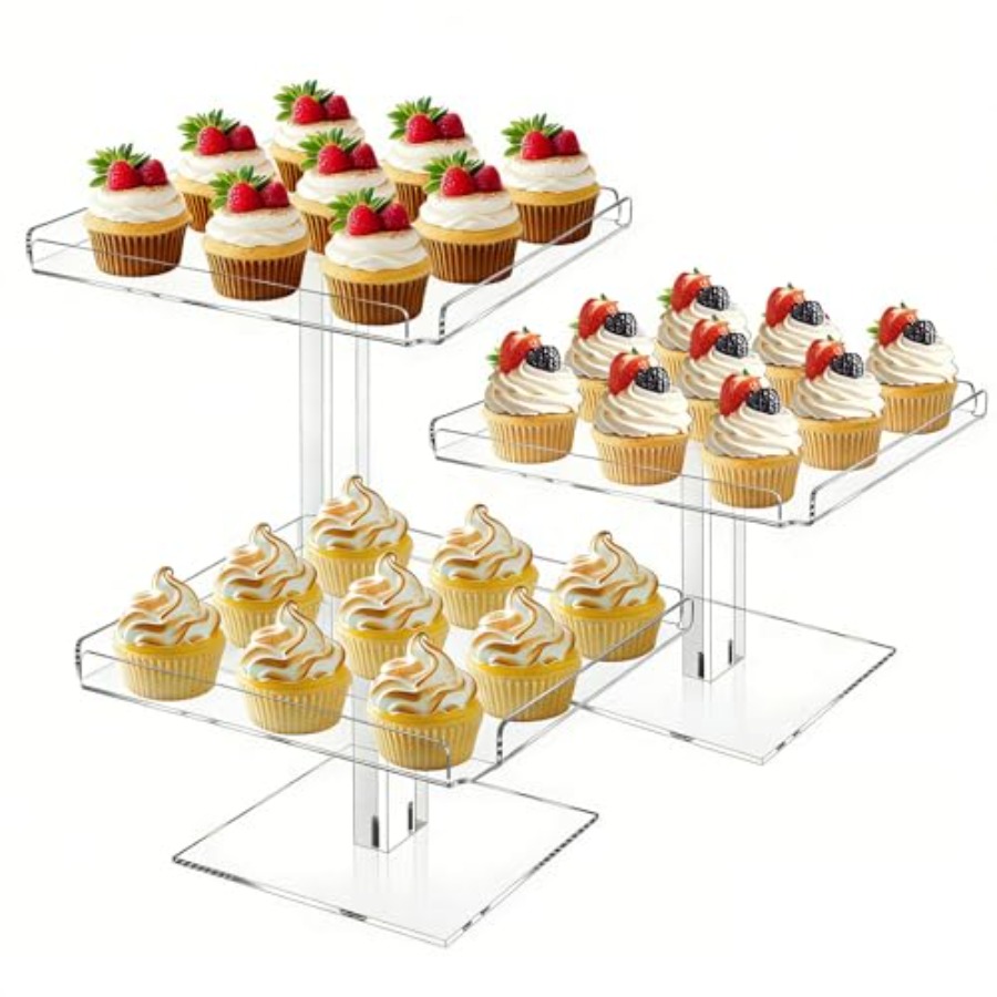 3 Tiered Serving Tray Set for  - Display Risers Set incelemesi ve fiyatı