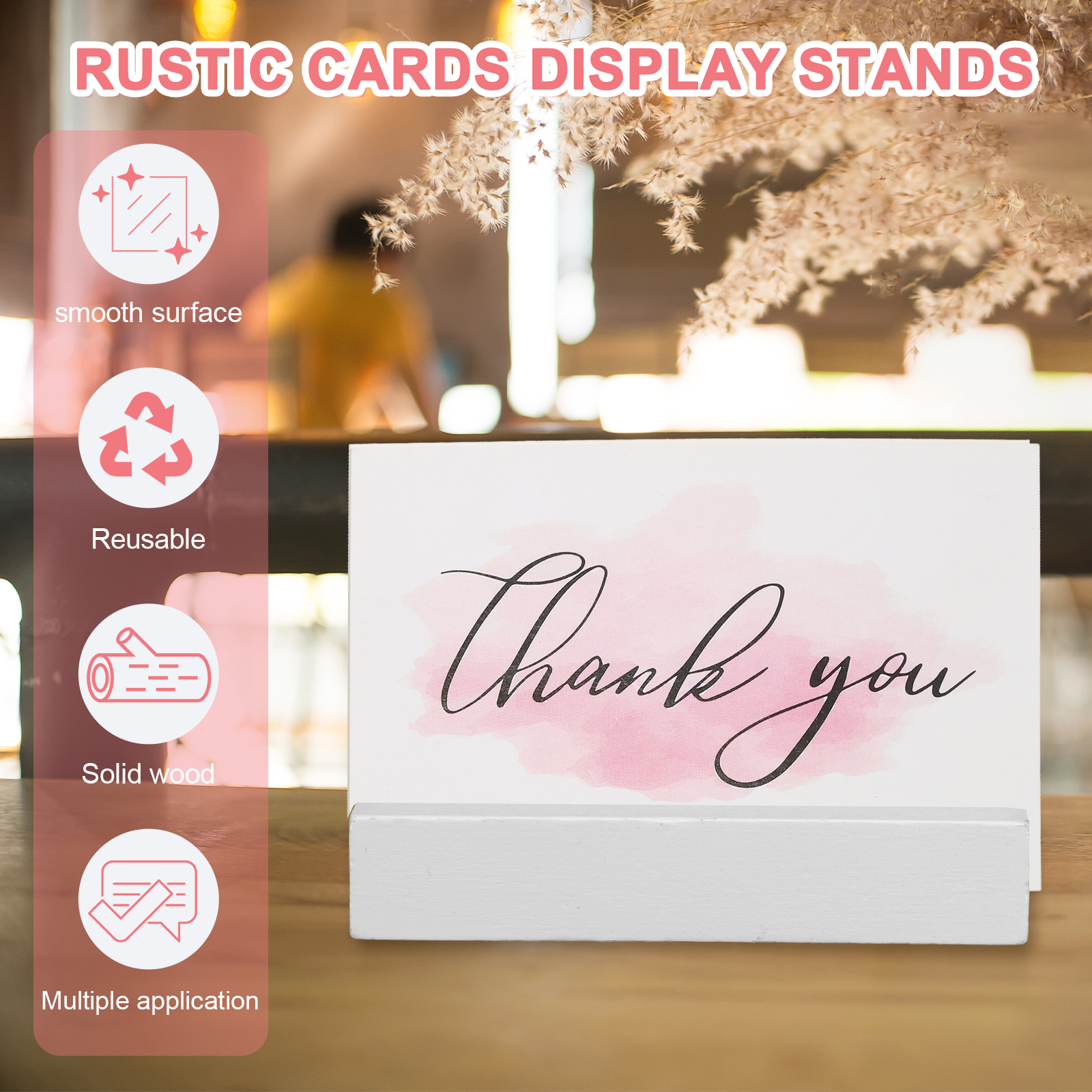 8pcs 80mm Wood Place Card Hold - Graded Card Display incelemesi ve fiyatı
