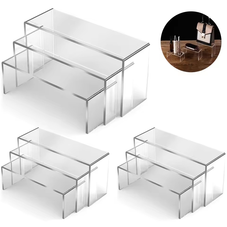 3/6/9/12Pc Clear Acrylic Displ - Display Risers Set incelemesi ve fiyatı