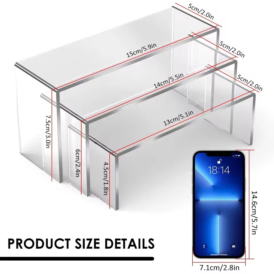 3/6/9/12Pc Clear Acrylic Displ - Display Risers Set incelemesi ve fiyatı