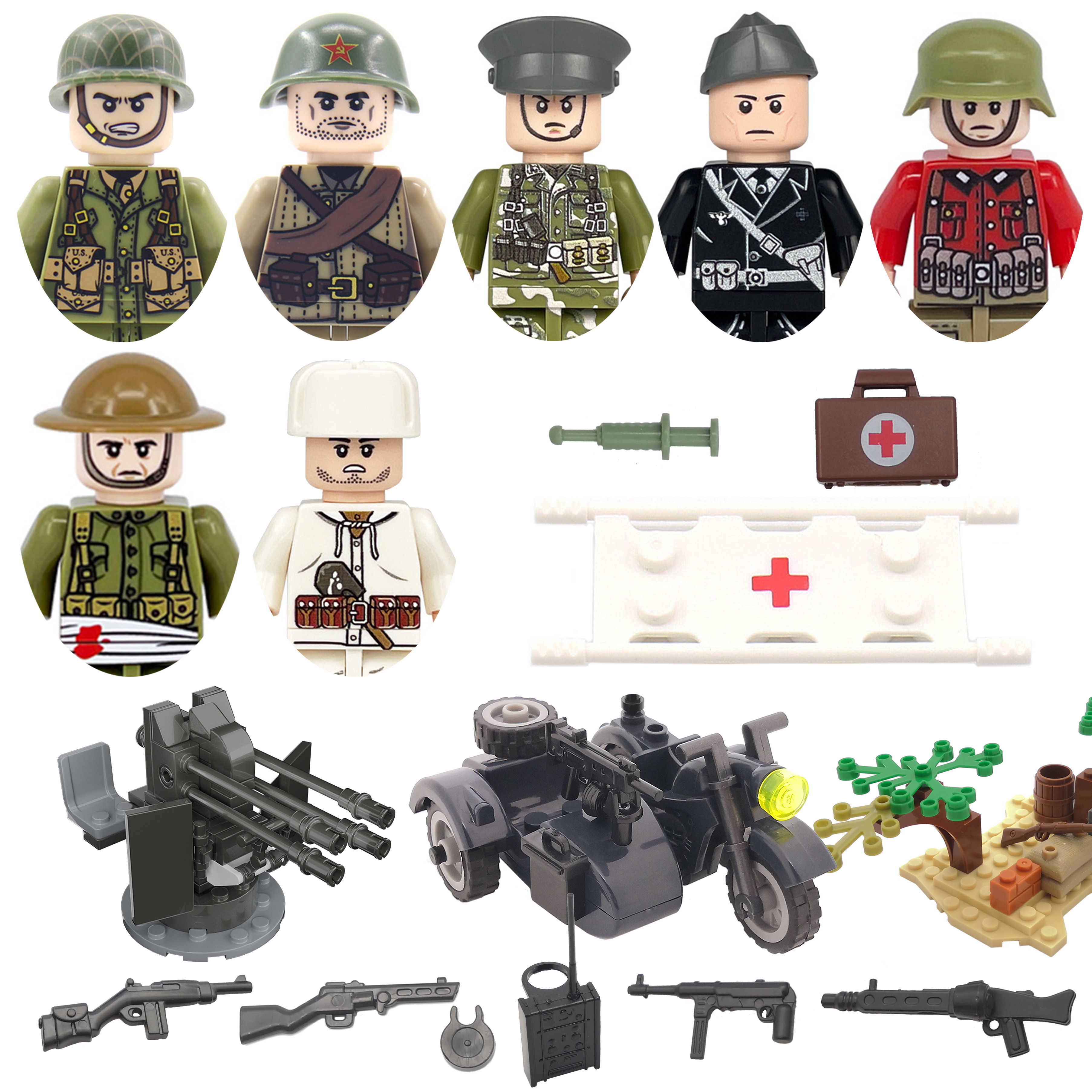 DIY WW2 Infantry Medical Corp  - Lego Minifigure Holder incelemesi ve fiyatı