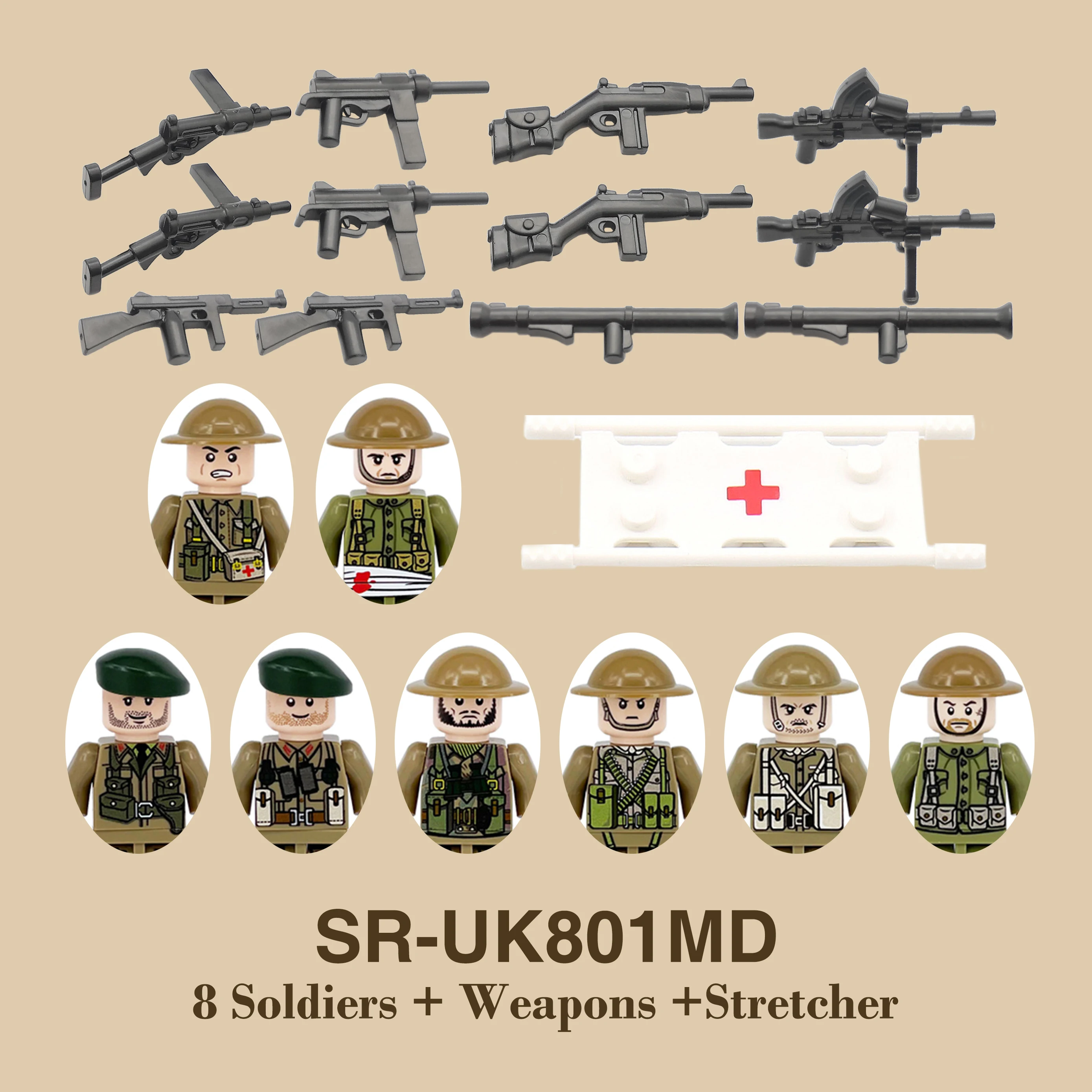 DIY WW2 Infantry Medical Corp  - Lego Minifigure Holder incelemesi ve fiyatı