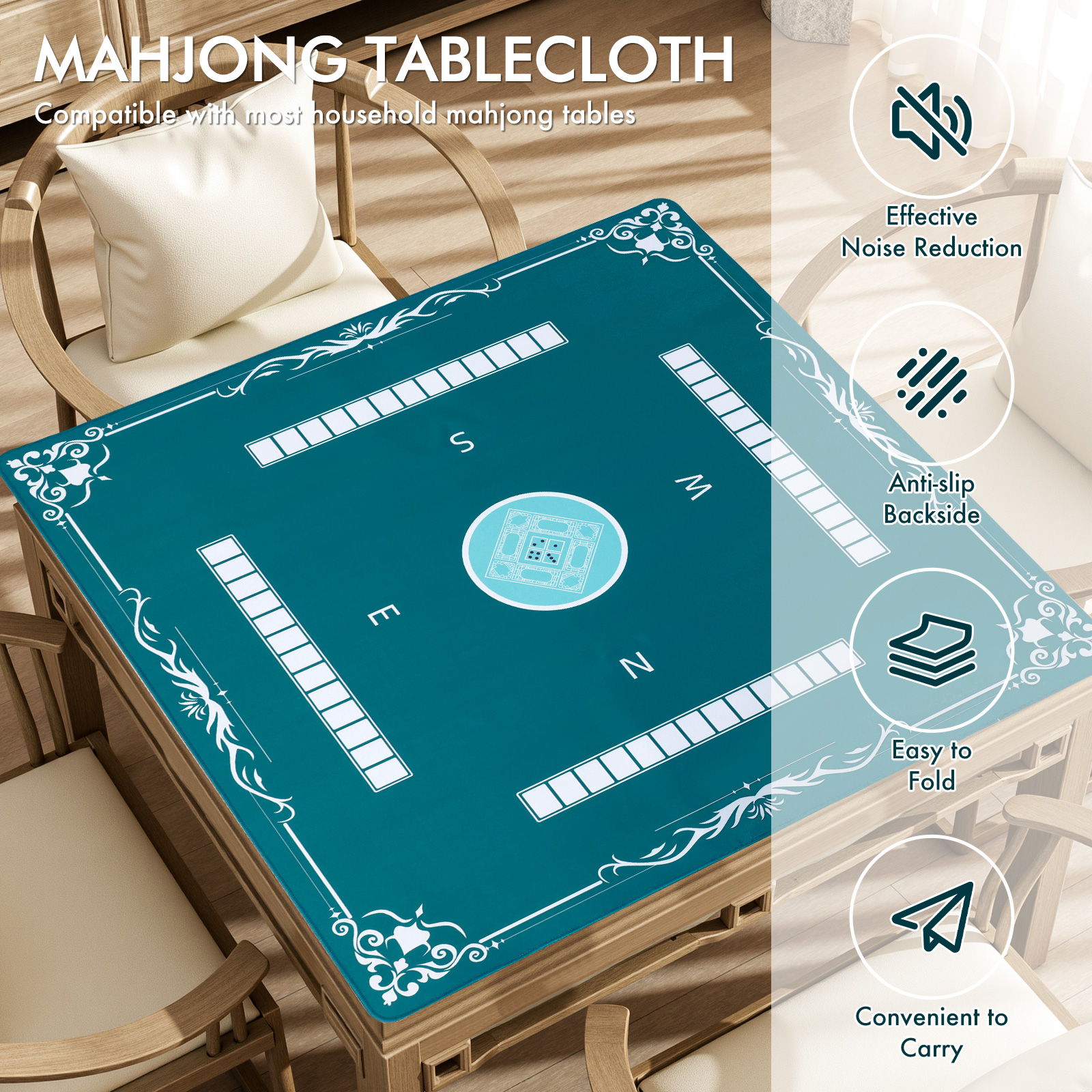 80cm Mahjong Table Mat Poker C - Graded Card Display incelemesi ve fiyatı