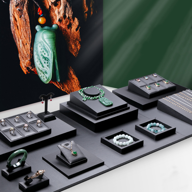 Black PU Leather Jewelry Displ - Display Risers Set incelemesi ve fiyatı