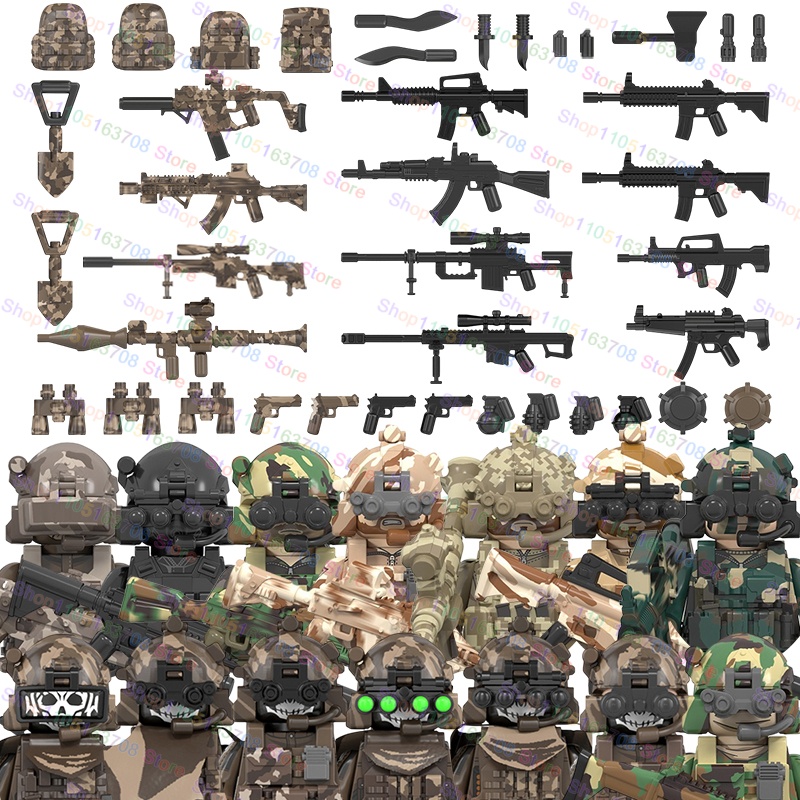 MOC Military Soldiers Action F - Lego Minifigure Holder incelemesi ve fiyatı