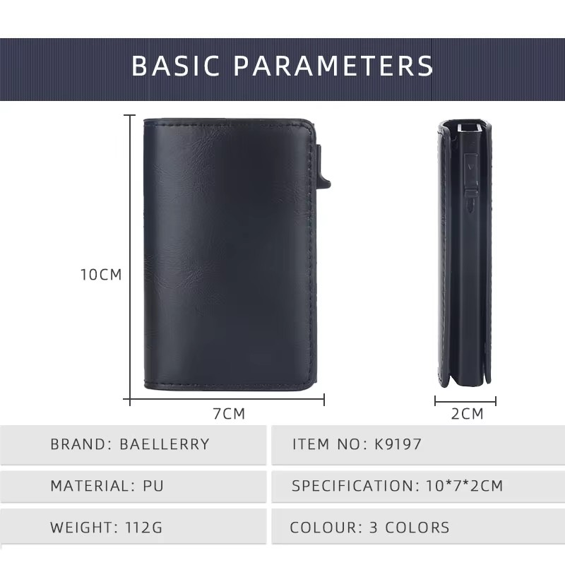 New RFID Mini Men Card Wallets - Card Top Loader incelemesi ve fiyatı