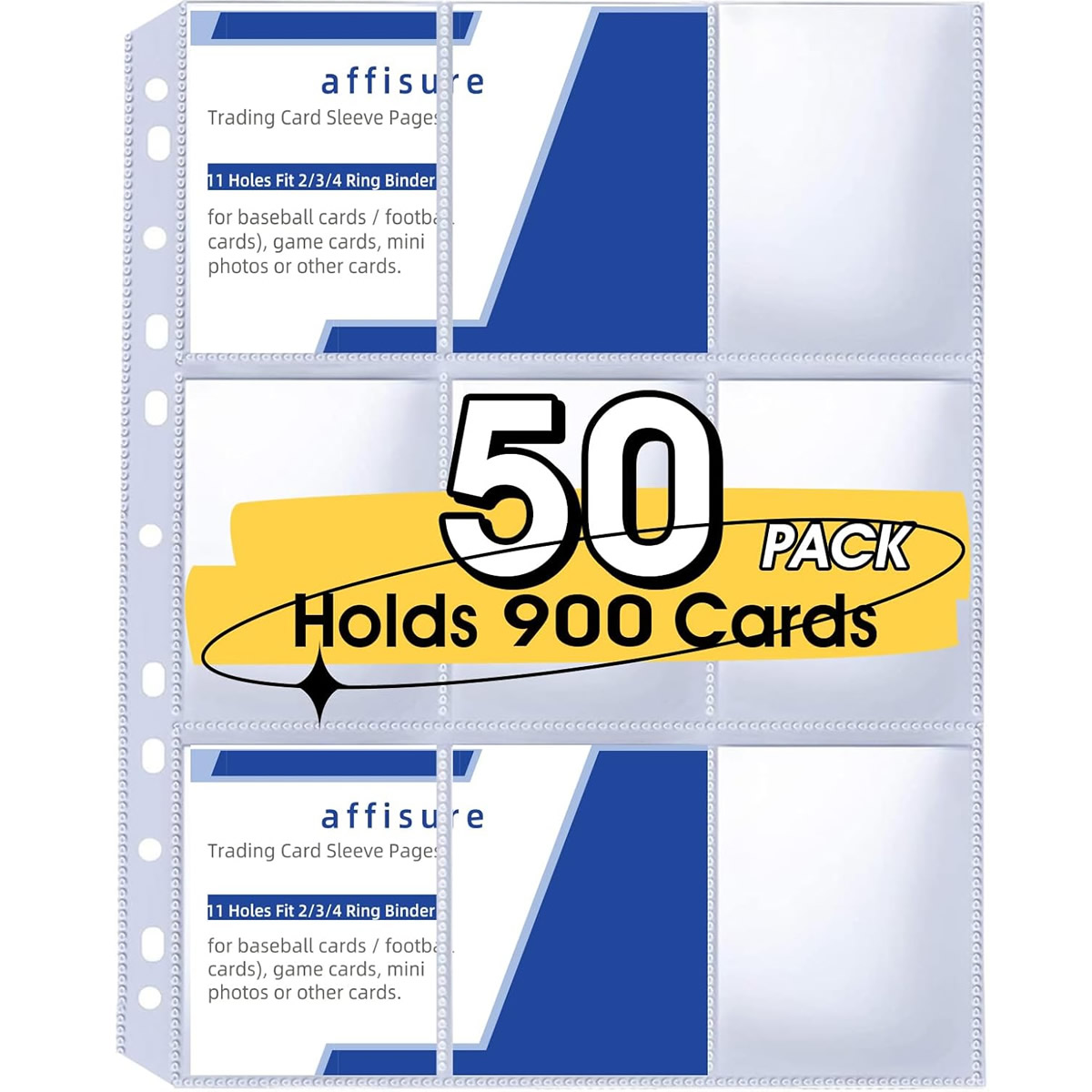 50 Pack 9 Pocket Card Sleeves  - Trading Card Binder incelemesi ve fiyatı