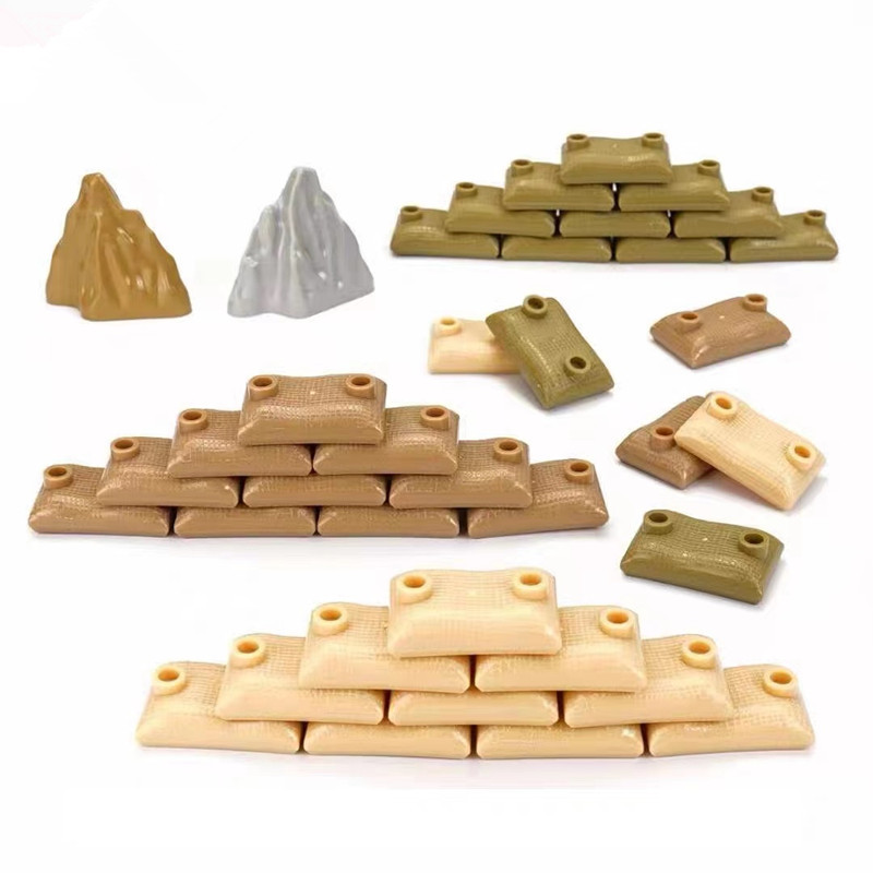 50PCS MOC Military Sandbag Bui - Lego Minifigure Holder incelemesi ve fiyatı