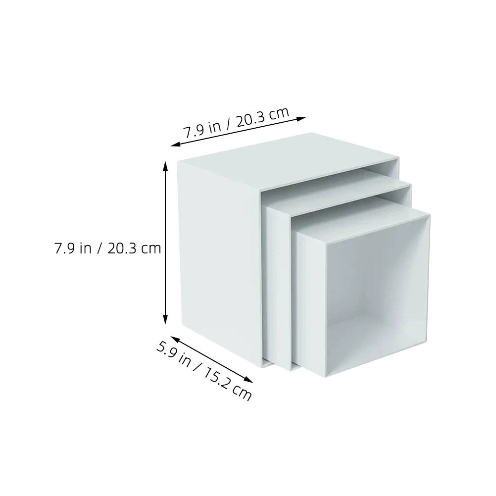 6Pcs Minimalist White Plastic  - Display Risers Set incelemesi ve fiyatı