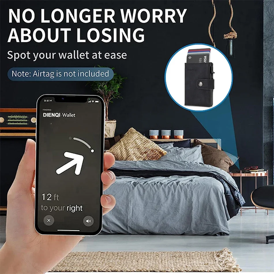 Rfid Leather Airtag Men Wallet - Card Top Loader incelemesi ve fiyatı