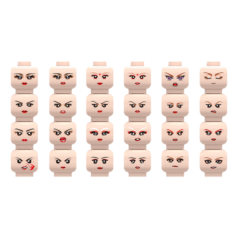 Injured Emotional Face Heads B - Lego Minifigure Holder incelemesi ve fiyatı
