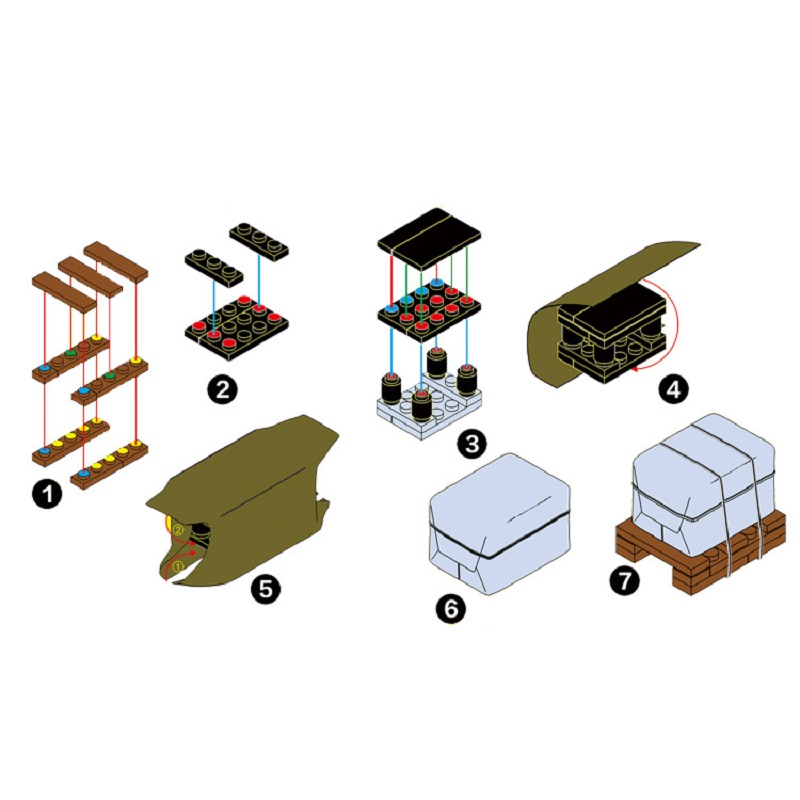 WW2 Military Air Drop Crate Bu - Lego Minifigure Holder incelemesi ve fiyatı